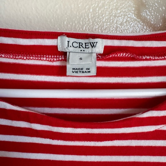 J. Crew S Red White Stripped Cotton Shirt Dress - Picture 5 of 9